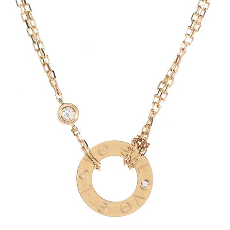 cartier love necklace diamonds|cartier diamond solitaire necklace.